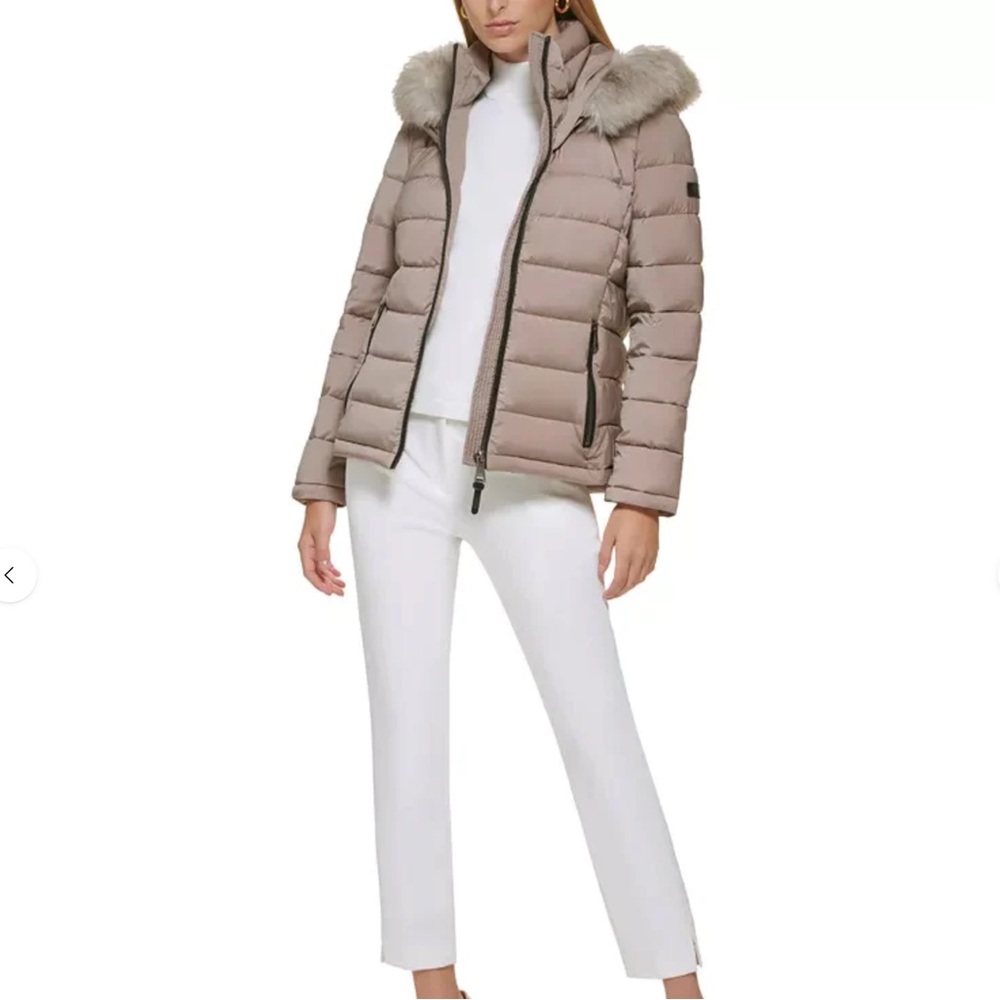 Faux Fur Hooded Puffer Jacket